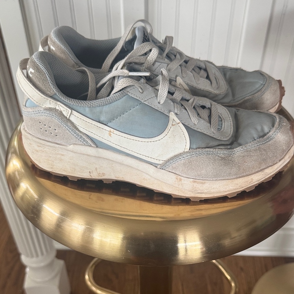 Light Blue and White Nike Sneakers